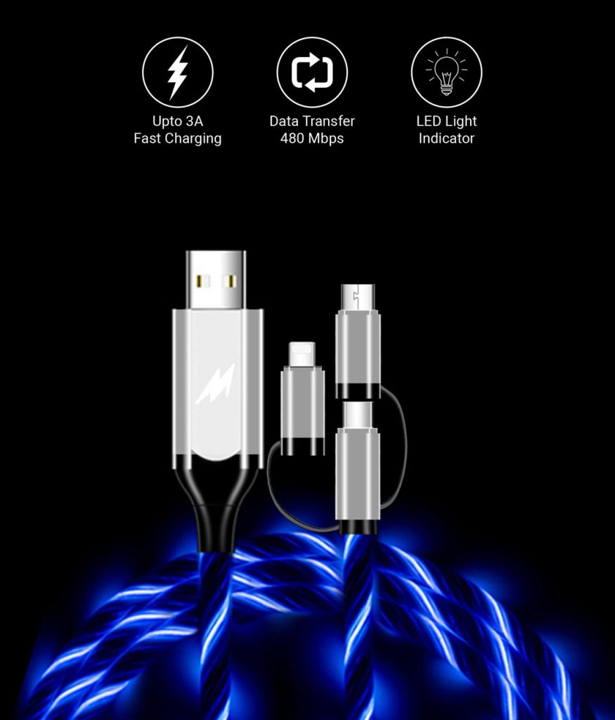 Macmerise Illume Blue – 3 In 1 LED Cables