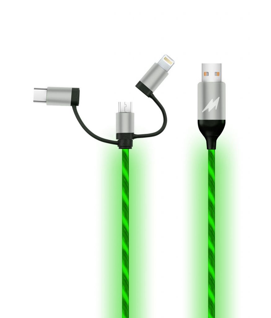 Macmerise Illume Green – 3 In 1 LED Cables