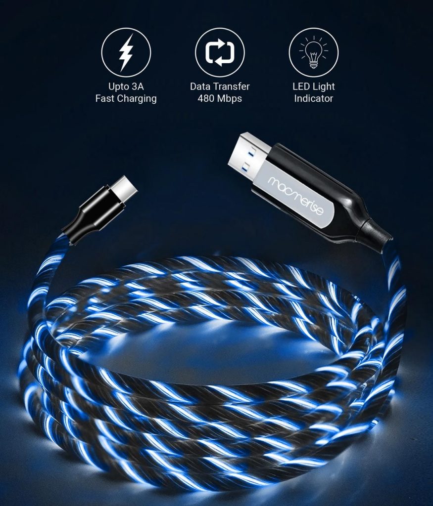 Macmerise Illume Black – Type C LED Cables