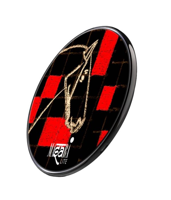 Masaba Red Checkered Horse - Qi Compatible Pro Wireless Charger